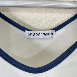 Snapdragon Womens Contrast Sheer Striped V-Neck Top Medium Stretch Long Sleeve